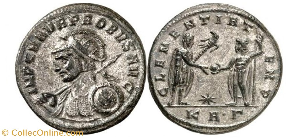 coins ancient to romans imperial and republican probvs serdica ric 838var parma shield