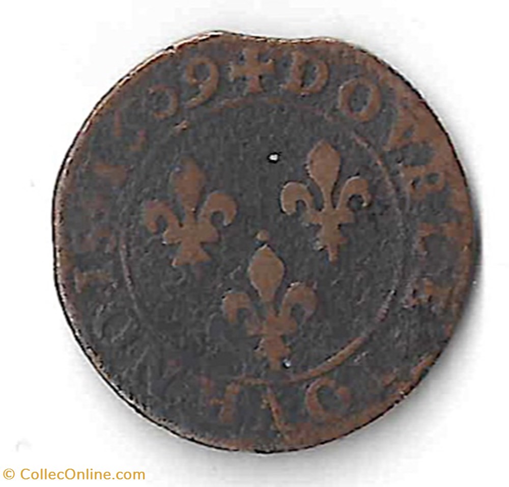 Henri IV, Double tournois monnaie france a royale henri iv double tournois