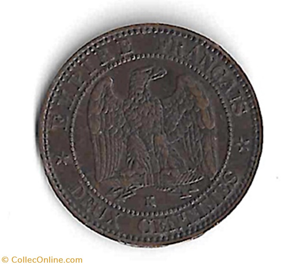 monnaie france moderne napoleon iii deux centimes tete nue
