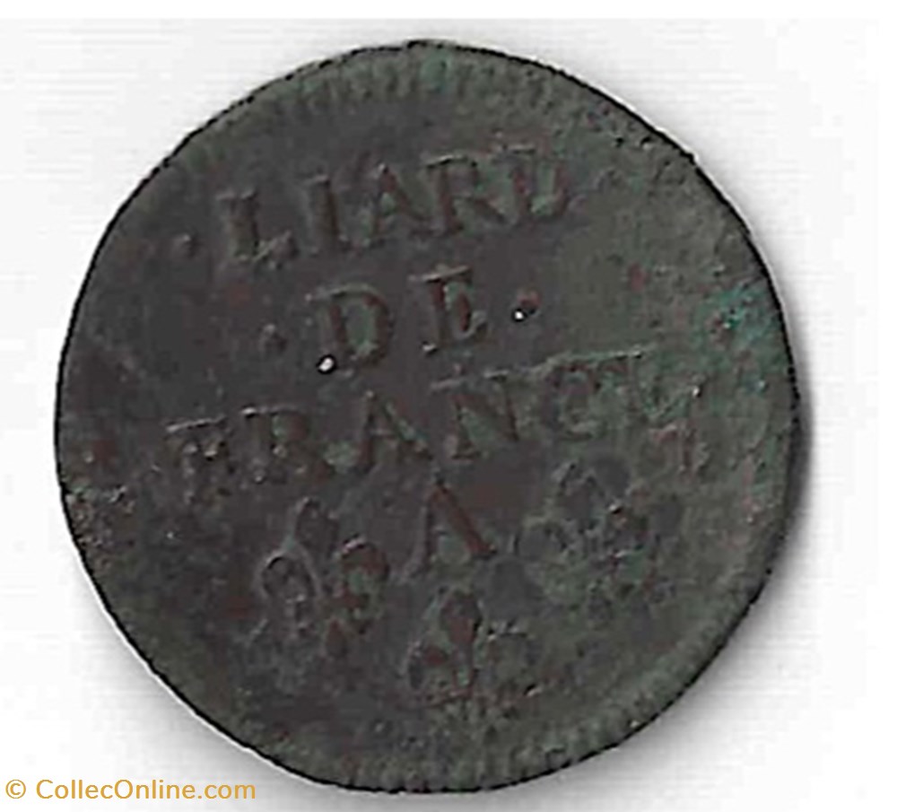 Louis XIV, Liard de France au buste juvénile monnaie royale louis xiv liard de france au buste juvenile