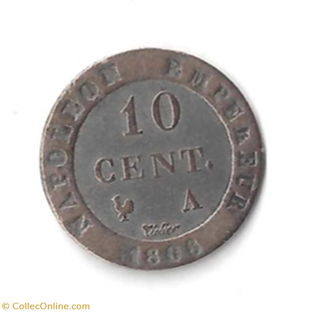 monnaie france moderne napoleon 1er dix centimes a n couronnee