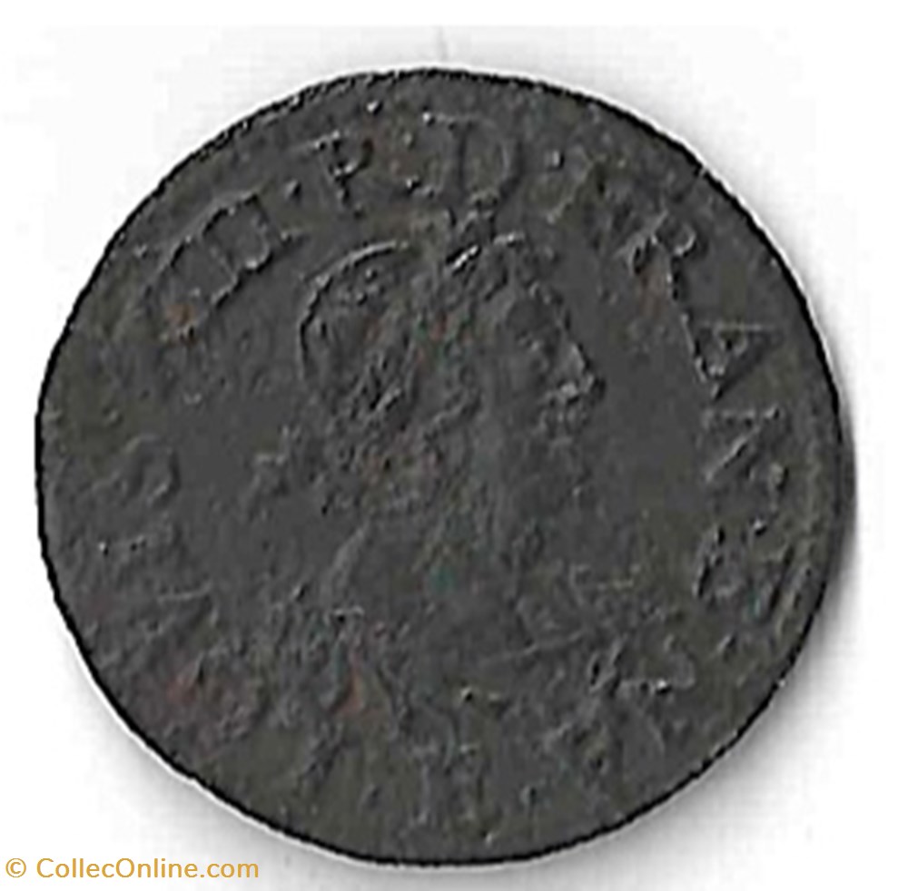 Louis XIII, Double tournois au grand buste viril drapé monnaie france royale louis xiii double tournois au grand buste viril drape