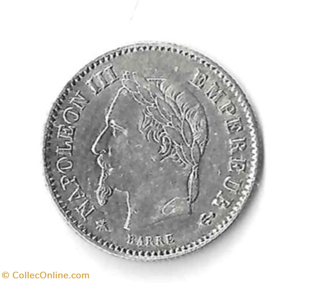monnaie france moderne napoleon iii vingt centimes tete lauree grand module
