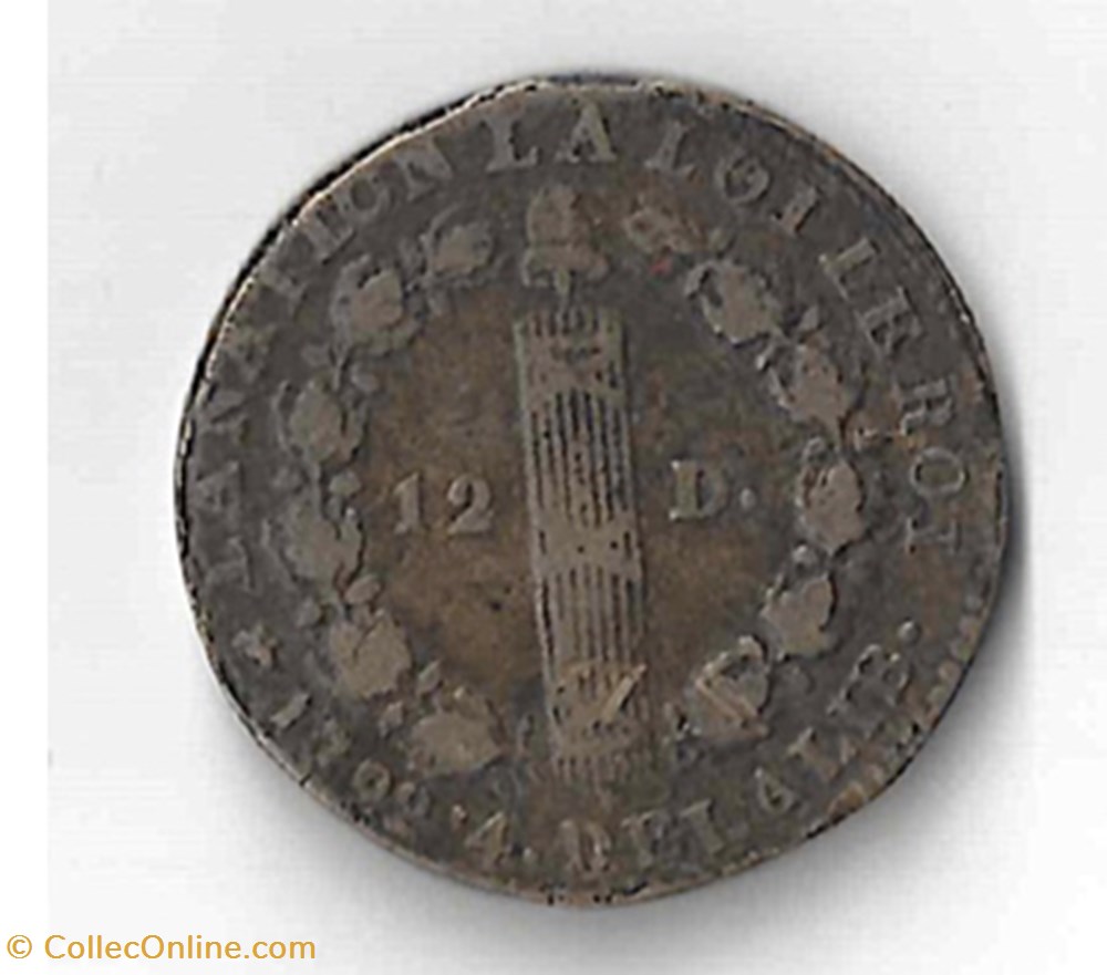 Louis XVI, 12 deniers dits "au faisceau", type François monnaie france moderne louis xvi 12 deniers dits au faisceau type francois