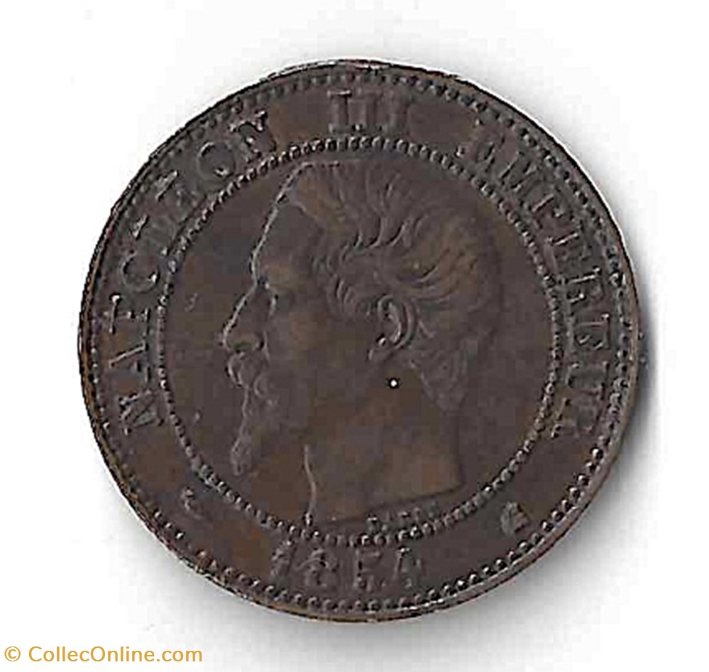 monnaie france moderne napoleon iii deux centimes tete nue