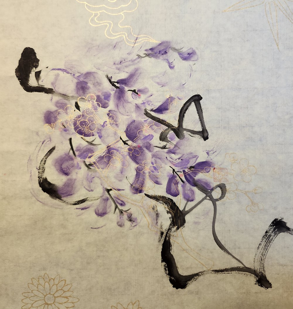 Wisteria with wind art antiquities wisteria with wind