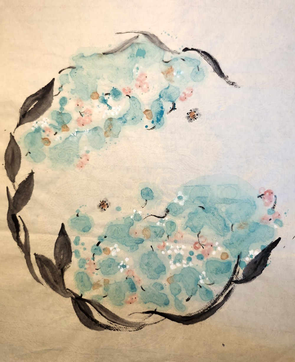 art antiquities tiny white flowers with berries