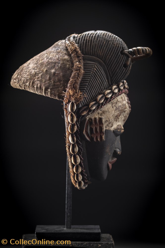 Masque Punu art antiquite africain statuette masque punu