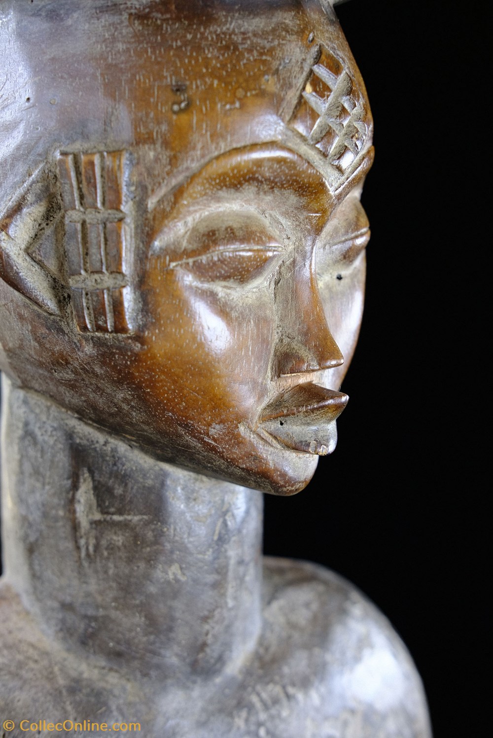 Grande statue de maternité - Punu Lumbo 3 art antiquites africain statuettes grande statue de maternite punu lumbo