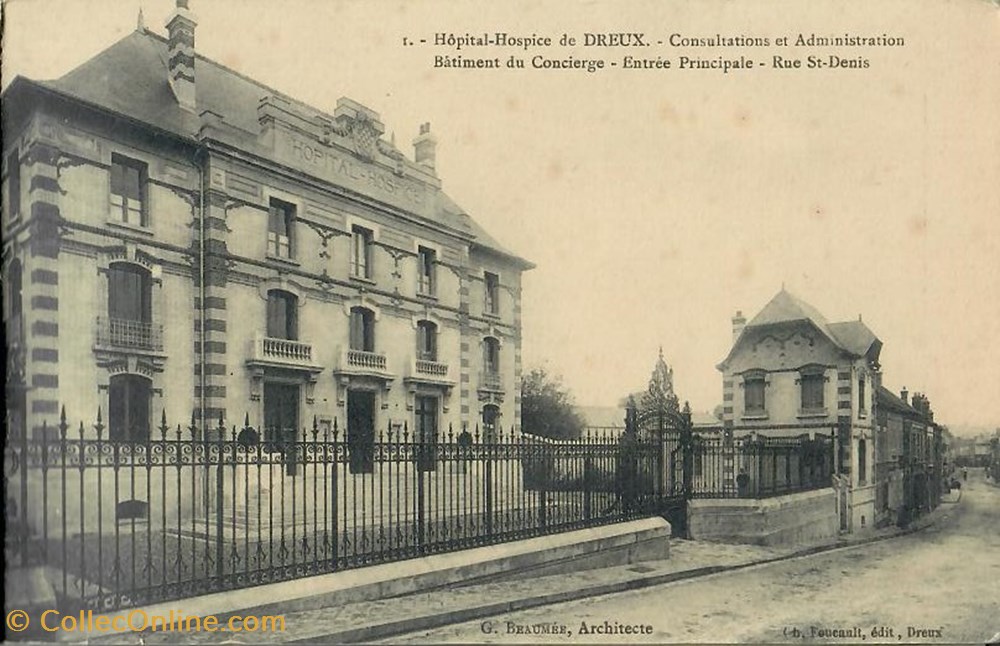 Entrée principale de l'Hôpital-Hospice cartes postales europe france entree principale de hopital hospice
