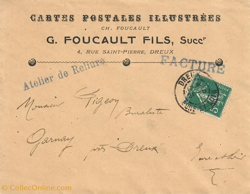 cartes postales europe france enveloppe g foucault