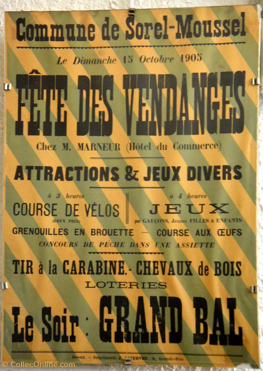 documents anciens affiches institutionnelle fete des vendanges de sorel moussel