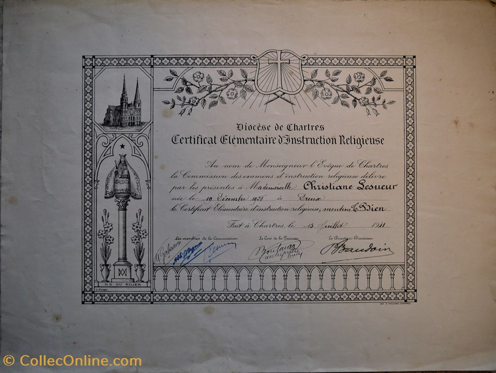 patrimoine religieux certificat elementaire instruction religieuse decerne a christiane lesueur