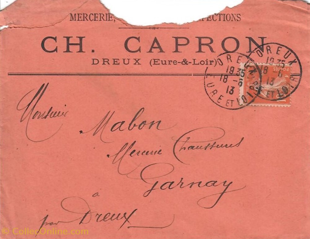 cartes postales europe france enveloppe mercerie ch capron