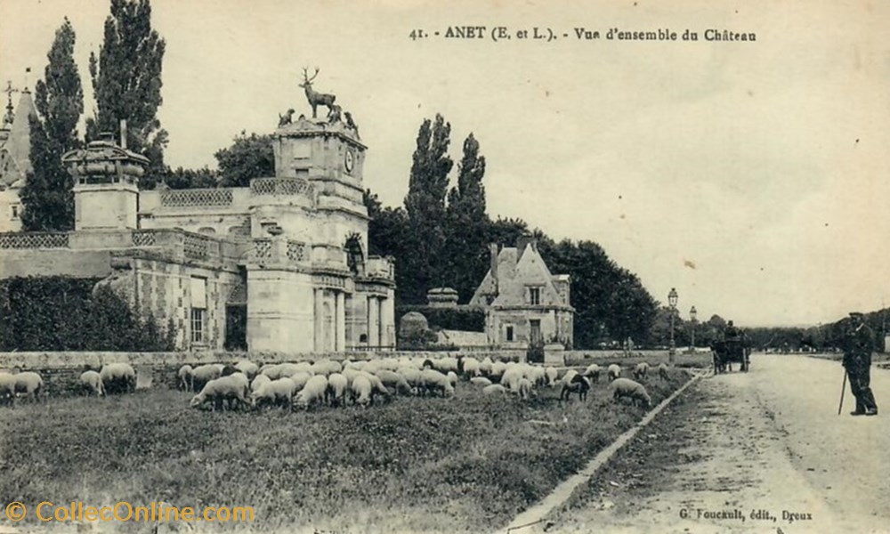 cartes postales europe france le chateau anet