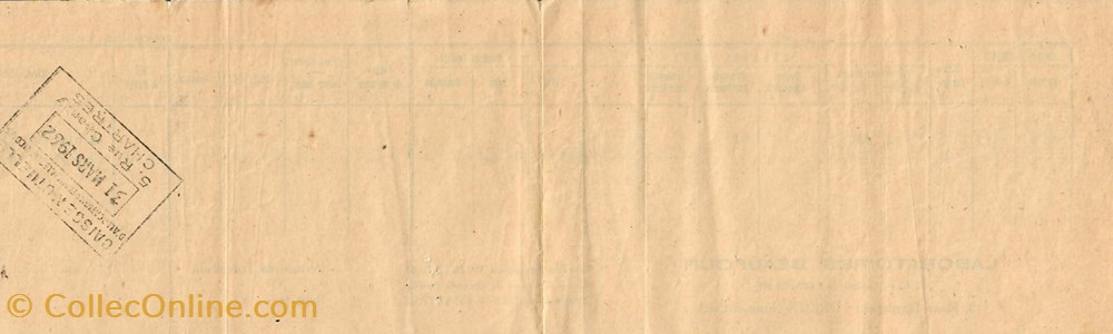 Bulletin de paie Laboratoires Beaufour documents anciens factures commerciaux bulletin de paie laboratoires beaufour
