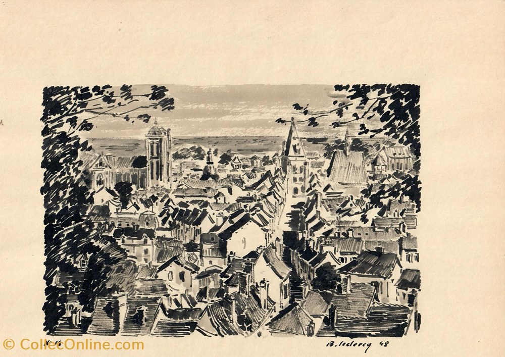 art antiquites peintures dessins centre historique depuis entree de la chapelle royale saint louis avec les monuments
