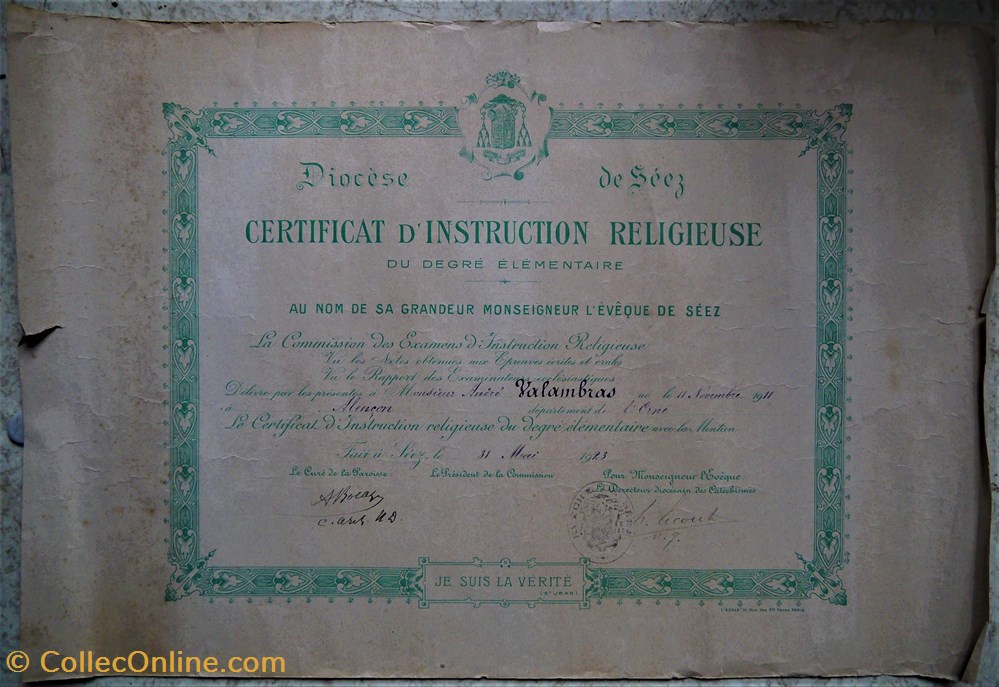 patrimoine religieux certificat instruction religieuse decerne a andre valambras