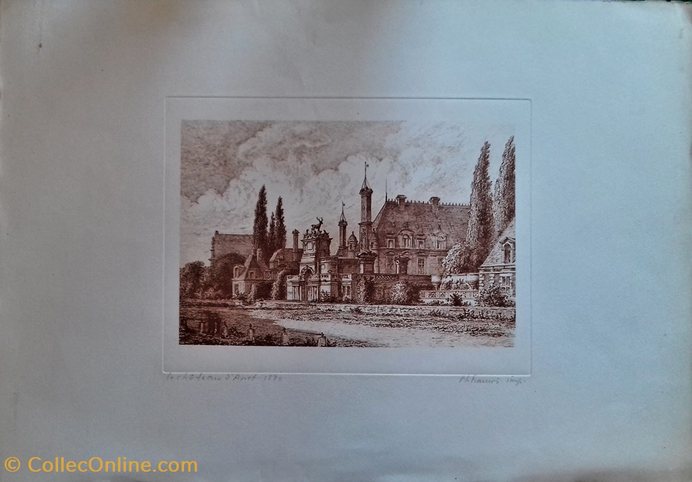 art antiquites estampes gravures le chateau anet 1880
