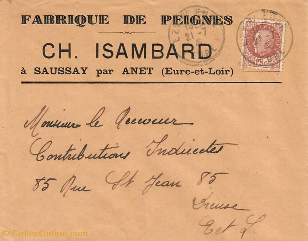Enveloppe Fabrique de peignes Ch. Isambard cartes postales europe france enveloppe fabrique de peignes ch isambard