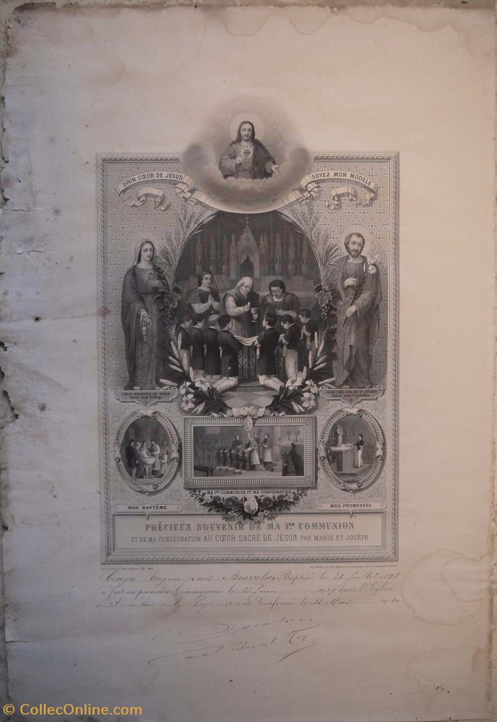 patrimoine religieux communion solennelle de georges eugene louis bourrelier