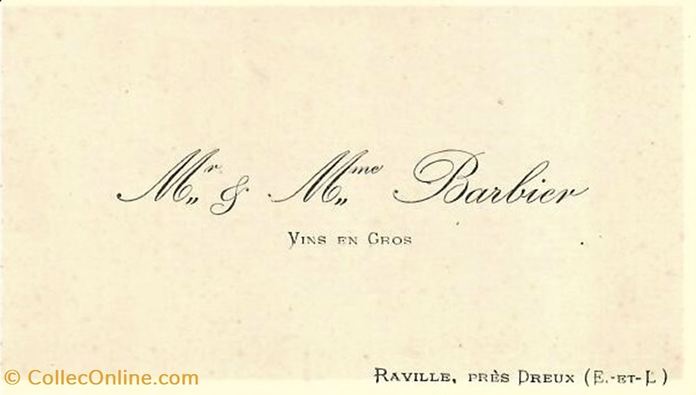 Carte de visite Mr & Mme Barbier documents anciens cartes carte de visite mr mme barbier