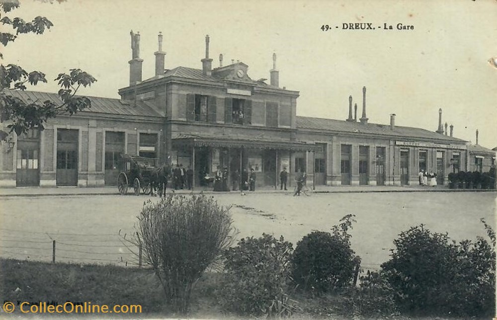 cartes postales europe france la gare de dreux