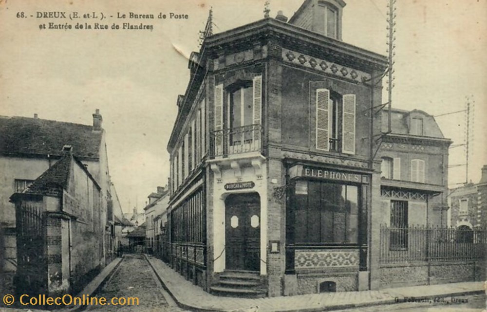 Le Bureau de Poste et la rue de Flandres cartes postales europe france le bureau de poste et la rue de flandres