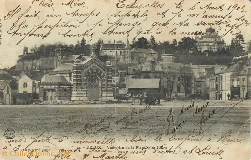 cartes postales europe france la place saint gilles
