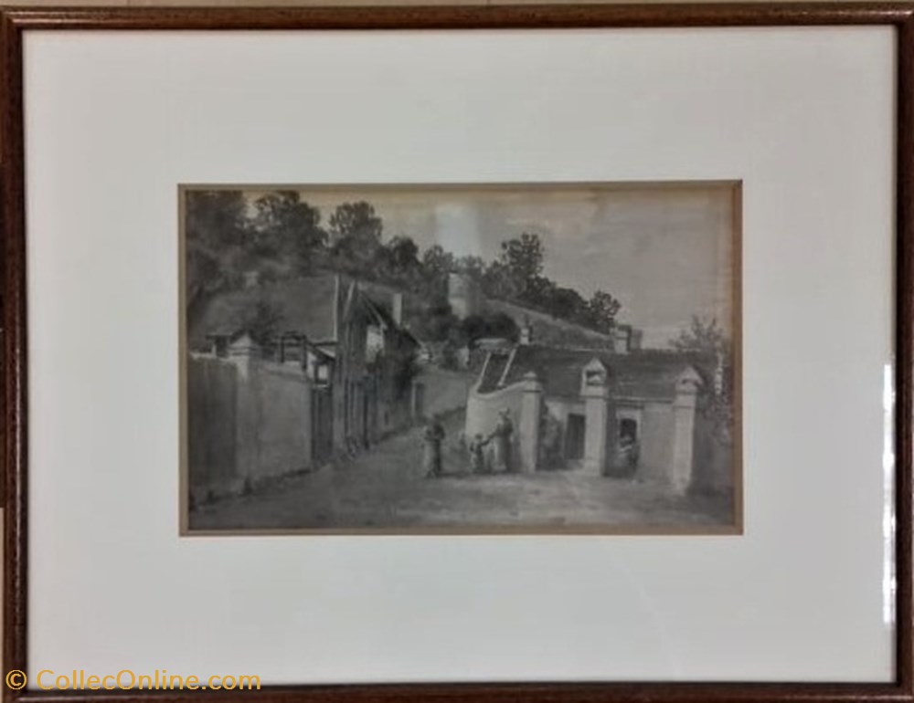 Rue de la Grande Falaise à Dreux art antiquites peintures dessins techniques mixtes rue de la grande falaise a dreux