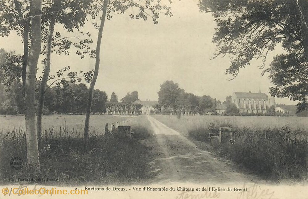 Le Château et l'Église du Breuil-Benoît cartes postales europe france le chateau et eglise du breuil benoit