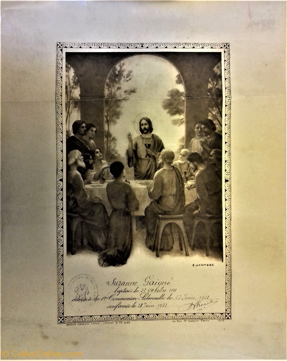 patrimoine religieux communion solennelle de suzanne gaigne