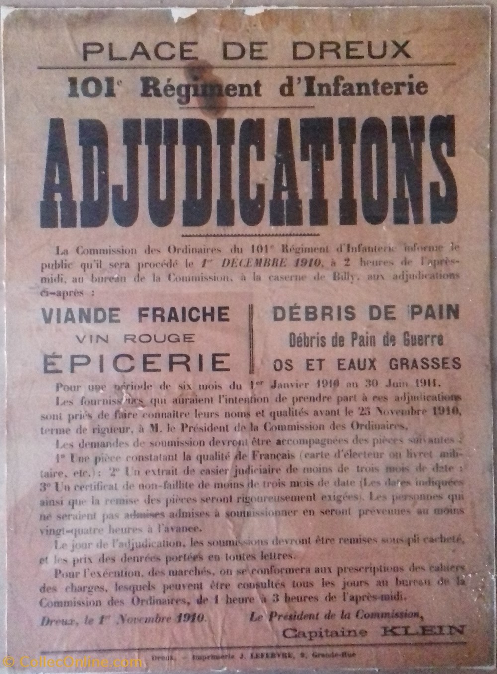 Vente de nourriture documents anciens affiches institutionnelle vente de nourriture