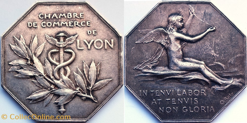 monnaies paranumismatique jetons poids nd 1880 chambre de commerce de lyon octogonal par roty