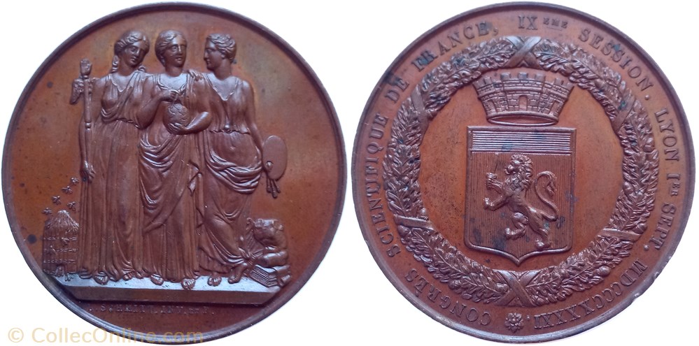 france 1841 medaille congres scientifique
