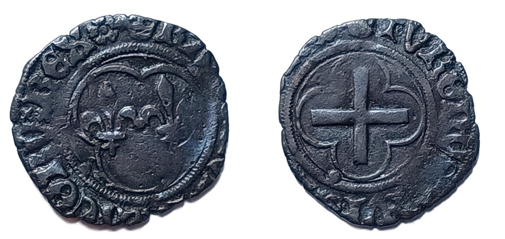 monnaies europe medievale france royales charles viii denier tournois 11 septembre 1483 lyon