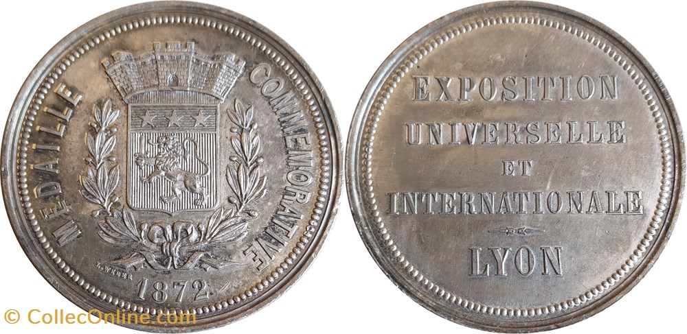 medailles france 1872 exposition universelle de lyon par l weber