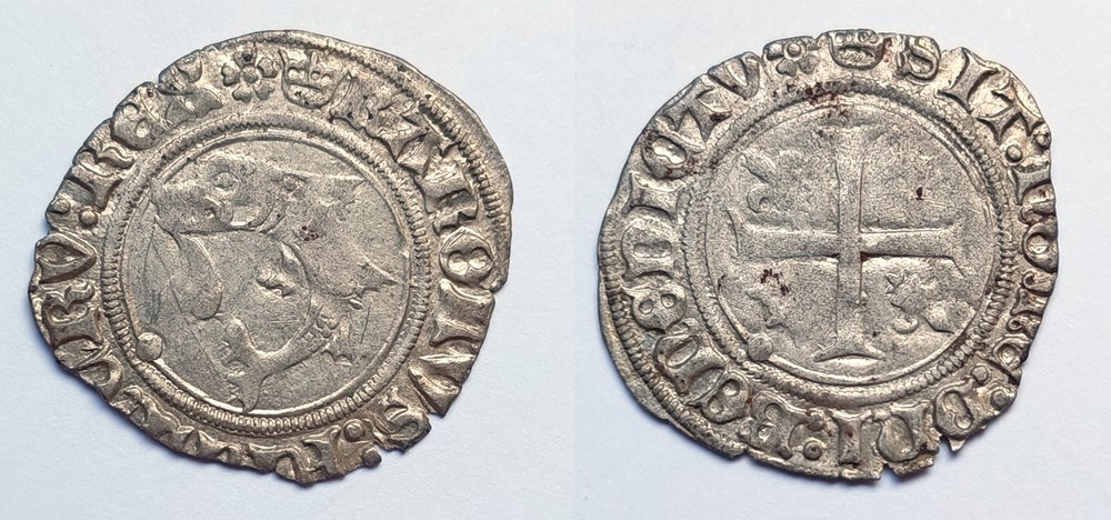CHARLES VIII Liard au dauphin 2ème ém. Lyon (12/10/1488) monnaies europe medievale france royales charles viii liard au dauphin 2eme em lyon 12 10 1488