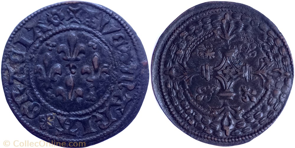 monnaie mereaux france jeton aux quatre lis