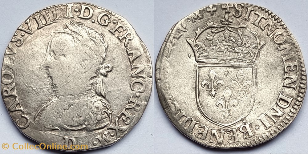 CHARLES IX Teston 4ème type 1565 Lyon monnaies europe medievale france royales charles ix teston 4eme type 1565 lyon