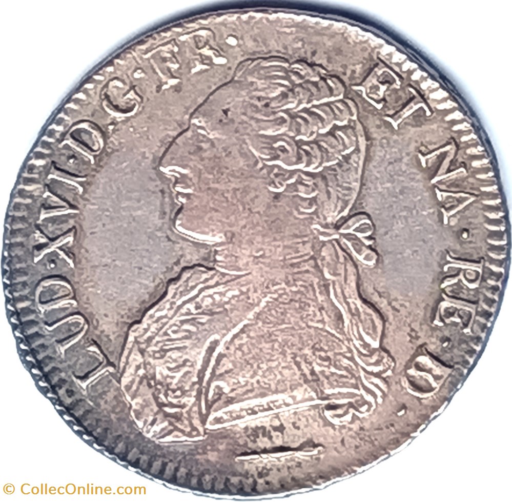 monnaies europe medievale france royales louis xvi ecu aux branches olivier 1786 pau