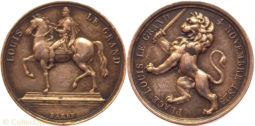 france 1825 medaille place louis le grand a lyon