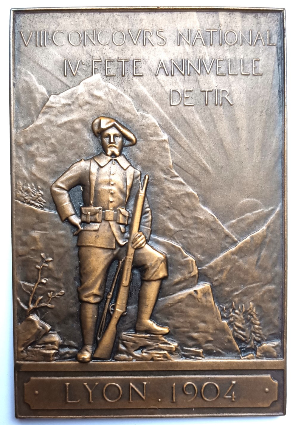 1904 VIIIème concours national IVe fête annuelle de tir, Plaquette medailles france 1904 viiieme concours national ive fete annuelle de tir plaquette