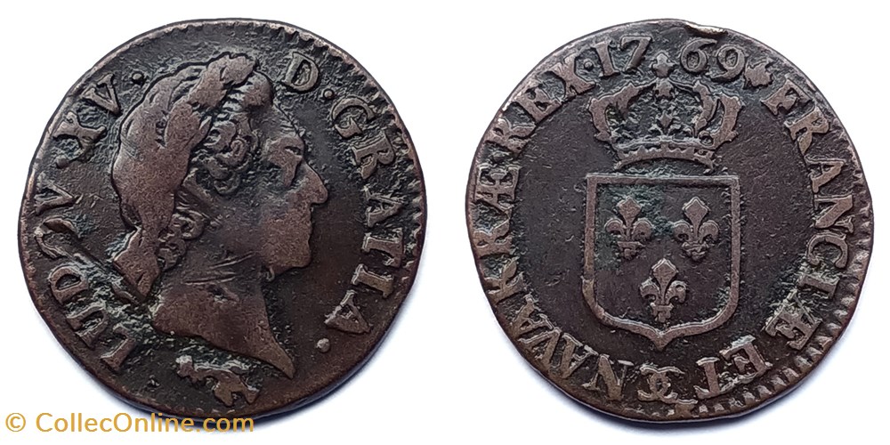 monnaies europe medievale france royales louis xv demi sol a la vieille tete 1769 besancon