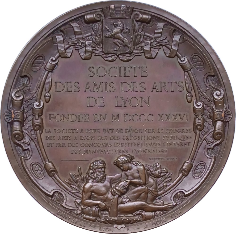 medailles france 1849 societe des amis des arts de lyon