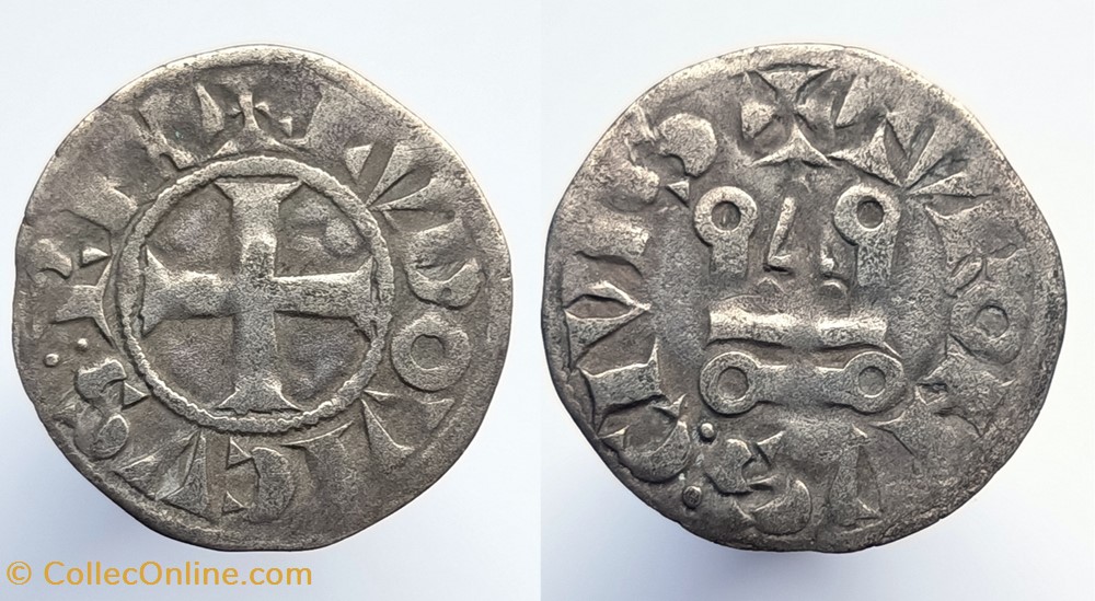 monnaies europe medievale france royales saint louis ix denier tournois var ponctuation