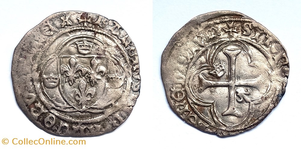 monnaies europe medievale france royales charles viii petit blanc toulouse