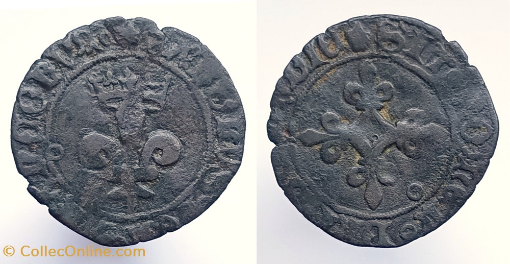 CHARLES VIII Niquet (16 février 1489) Dijon monnaies europe medievale france royales charles viii niquet 16 fevrier 1489 dijon