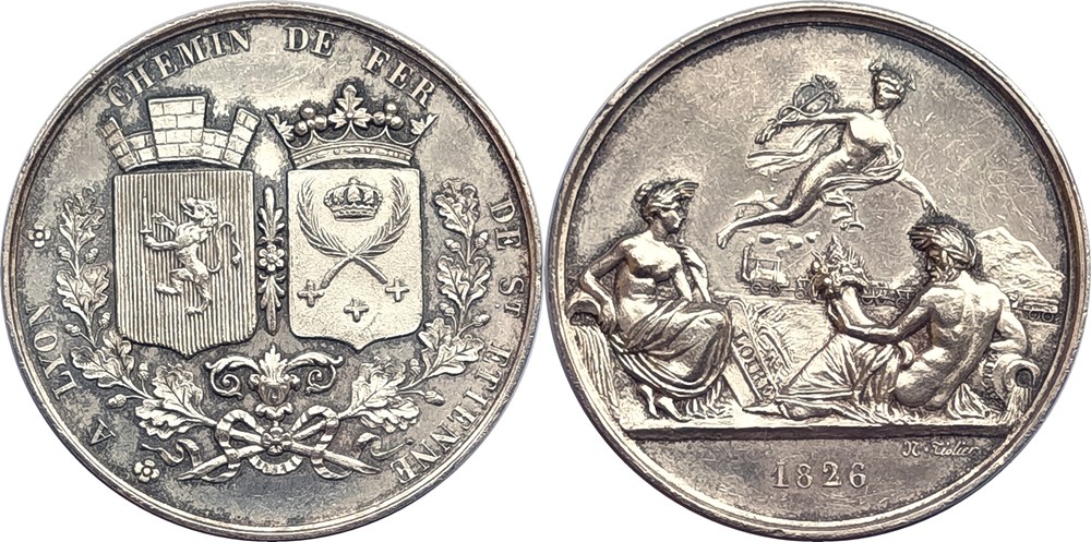 1826 Chemin de fer de Saint-Etienne à Lyon monnaies paranumismatique jetons poids 1826 chemin de fer de saint etienne a lyon
