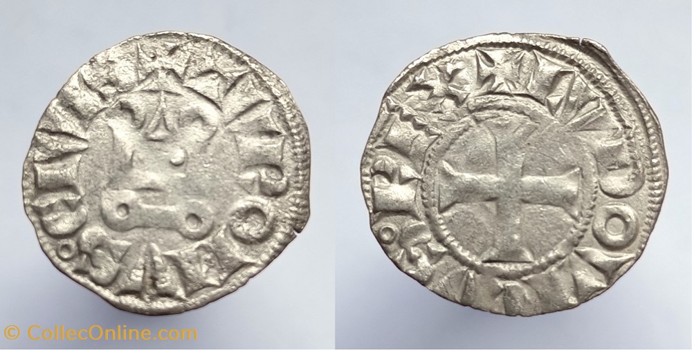monnaies europe medievale france royales saint louis ix denier tournois var
